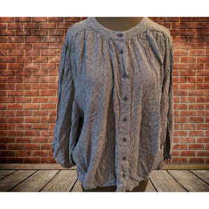 GOODTHREADS, balloon‎ sleeve cottage, core, BoHo, top blouse, size xl